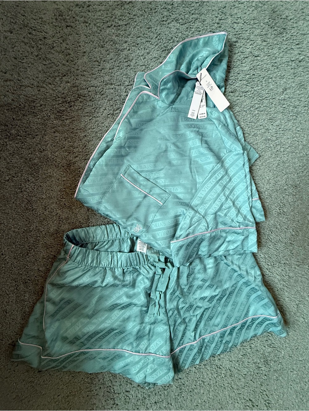 NWT Victoria’s Secret Satin Pajamas Shorts Set Size Small